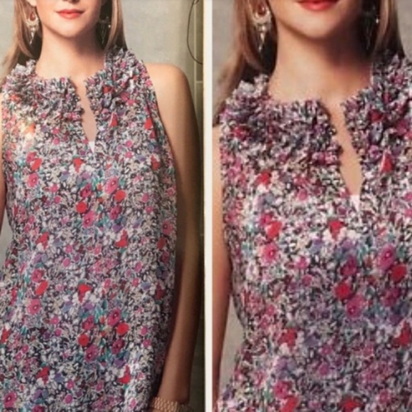 CAbi Tops - Cabi Sheer Floral Sleeveless Top